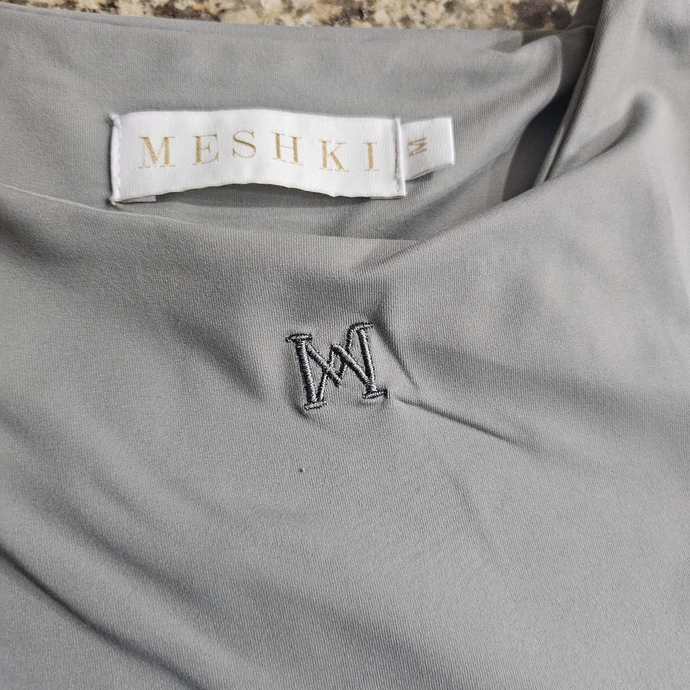 Meshki Light Gray Embroidered Top